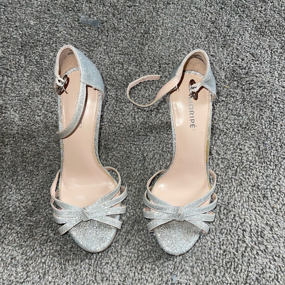 Silver high heels